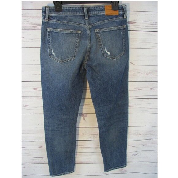 Lucky Brand Jeans Womens Sz 6/28 Straight Leg Mid Rise Med. Wash Distressed NWOT - Picture 4 of 10